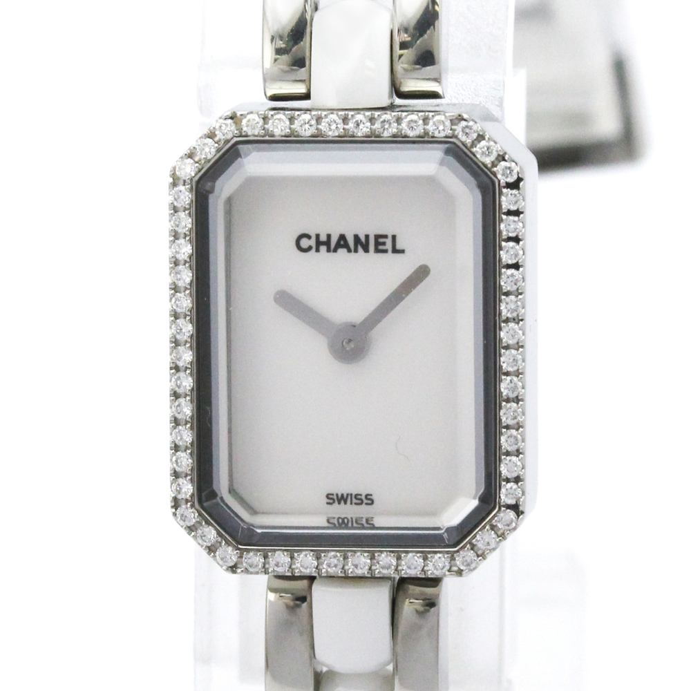 CHANEL Premiere Diamond Stainless Steel Quartz Ladies Watch H3059 Polished